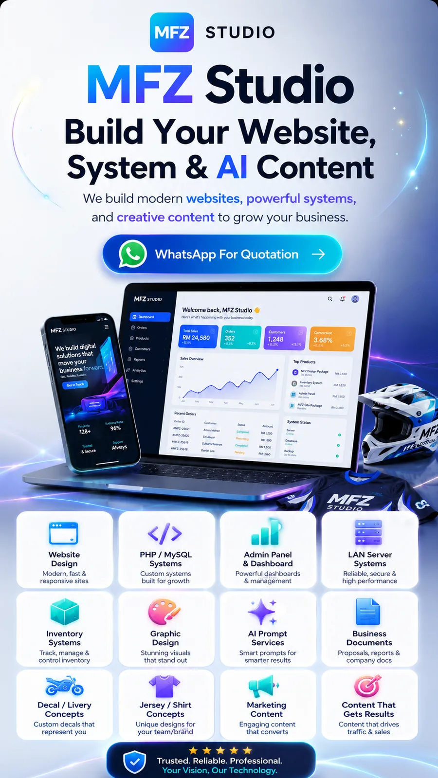 MFZ Studio mobile friendly website preview