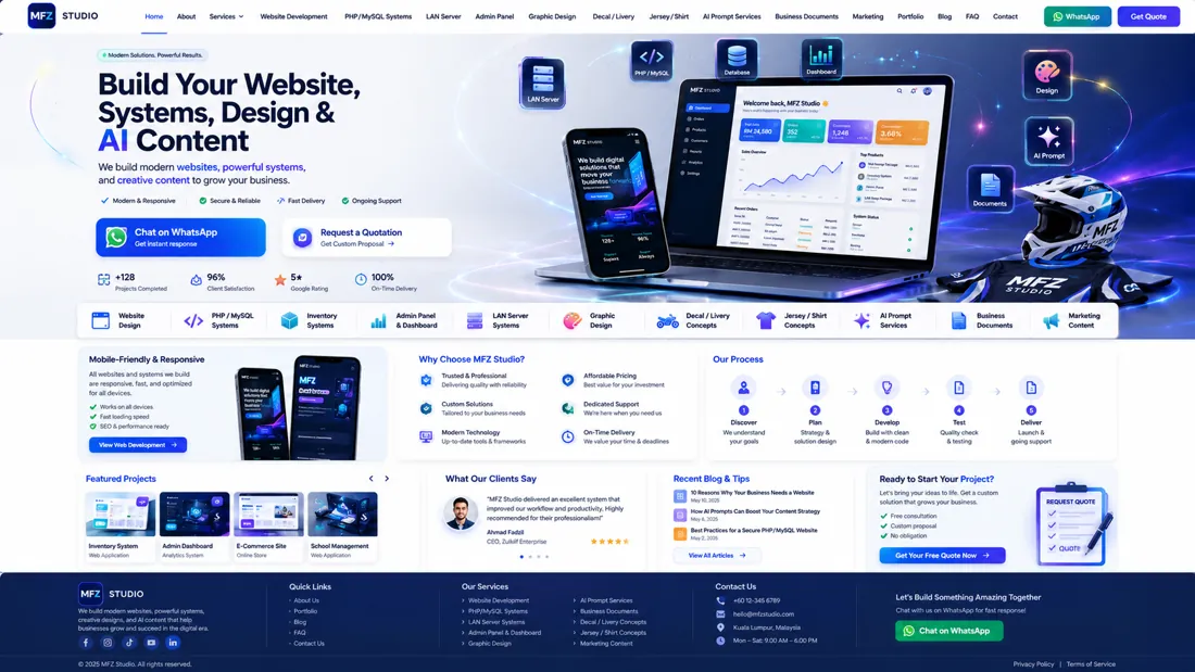 Business Website UI Concept